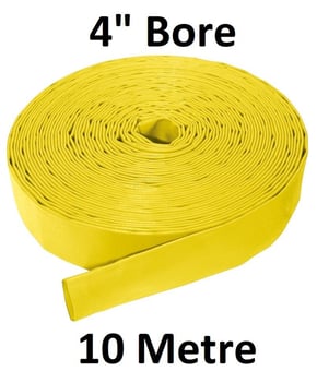 picture of 10 Metre 4" Bore - Medium Duty Layflat Hose - 7kg - [HP-MLFL4/10]