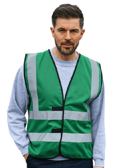 Picture of Korntex Paramedic Green Hi Vis Vest - AP-KXVESTPG