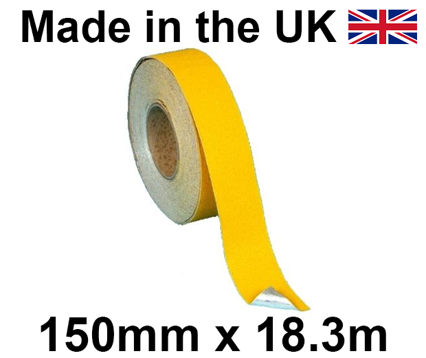 Yellow Conformable Grip Anti-Slip Self Adhesive Tape - 150mm x 18.3m Roll - [HE-H3406Y-(150)]