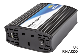 picture of RING - PowerSource 300W 12V DC Compact Inverter - With USB - [RA-RINVU300]