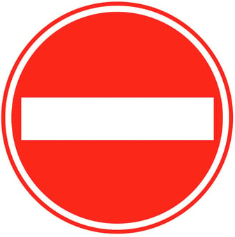 picture of Traffic No Entry Sign Large - Class 1 Ref BSEN 12899-1 2001 - 600mm Dia - Reflective - 3mm Aluminium - [AS-TR16-ALU]
