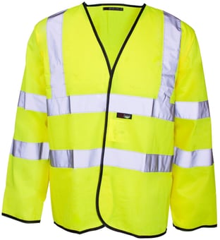 Picture of Supertouch - Yellow Hi-Vis Long Sleeve Vest - Jerkin - ST-37441