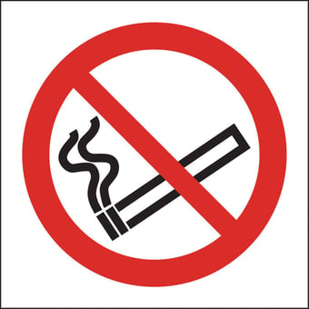 Picture of No Smoking Logo Sign MEDIUM - 200 X 200Hmm - Rigid Plastic - [AS-PR34-RP]