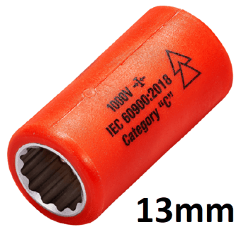 picture of ITL - 3/8" Insulated Drive Socket - 13mm - [IT-01720]