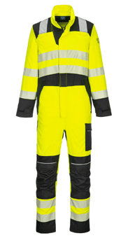 picture of Portwest FR507 - PW3 FR Hi-Vis Coverall Yellow/Black - PW-FR507YBR