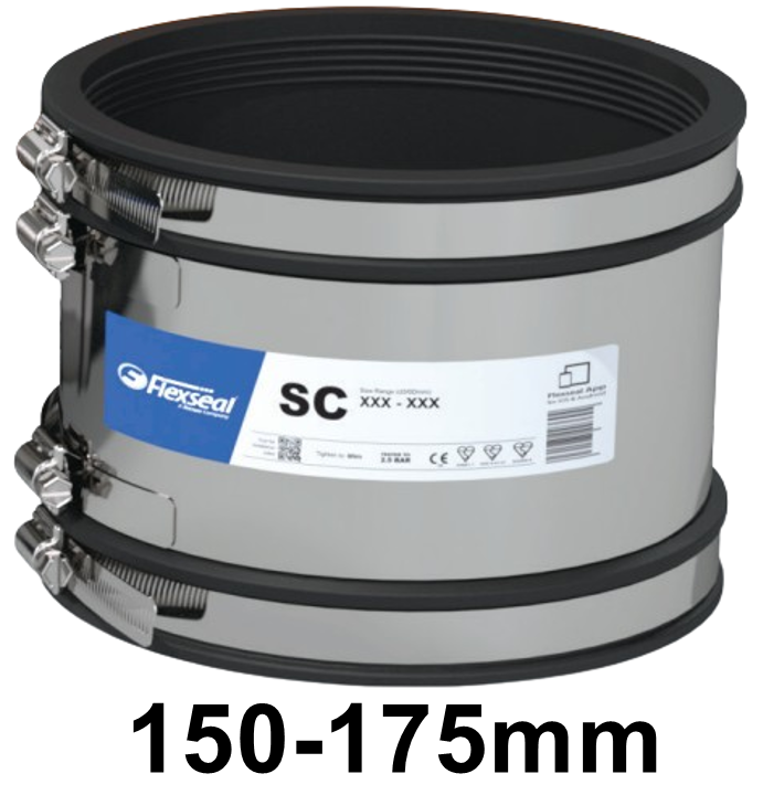 Fernco Shear Banded Coupling - Size 150-175mm - [FRN-SC175]
