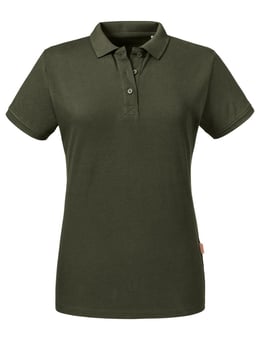picture of Russell Ladies' Organic Polo - Dark Olive Green - BT-R508F-DOLI