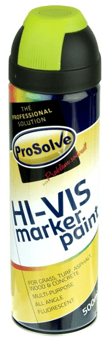 picture of Prosolve Hi-Vis Marker Paint Aerosol 500ml Fluorescent Yellow - [PV-PVHIVISFYA]