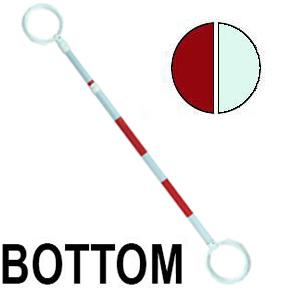 picture of - BOTTOM - Lightweight Adjustable and Sets Up in Less Than 30 Seconds - Red and White - [EH-CB6FTRW-BOTTOM-RW] - (DISC-W)