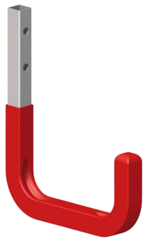 picture of Alfer Steel Galvanised Wall Hook - Red Rubberised Hook - 150 x 210mm - [PV-02962]