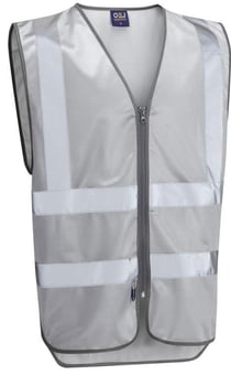 Picture of Commodore - Single Colour Reflective Waistcoat - Silver - Non EN471 - LE-W35-SV