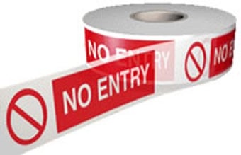 picture of Non Adhesive - 75mm x 250m - Barrier Tapes - No Entry Printed - [AS-PBT2]