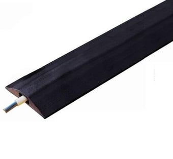 Picture of Superior Black Floor Cable Tidy Protector - Best Quality Cover for Permanent Use - Fits 1 x 9mm Cable - Black - VS-StandardType