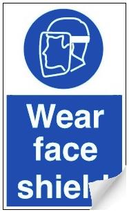 picture of Face Shield Sign - 200 x 300Hmm - Self Adhesive Vinyl - [AS-MA47-SAV]