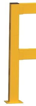 picture of QMP Lift Out Rail Barrier - Lift Out Twin Rail - End Post - 1100H x 80W x 80D mm - [QM-RBTRBBE1100Y]