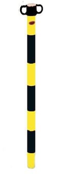 Picture of JSP- Demarcation Post - For Post and Chain System - Yellow & Black Post - Base Sold Separately - [JS-HDE100-005-300]