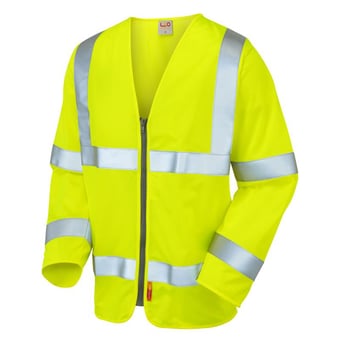 Picture of Merton - Yellow Hi-Vis Sleeved Waistcoat - LE-S15-Y