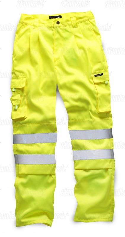 Standsafe - Yellow Hi Vis Polycotton Trouser - Regular Leg 30 Inch - SN-HV023-YEL - (DISC-W)