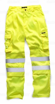 picture of Standsafe - Yellow Hi Vis Polycotton Trouser - Regular Leg 30 Inch - SN-HV023-YEL - (DISC-W)