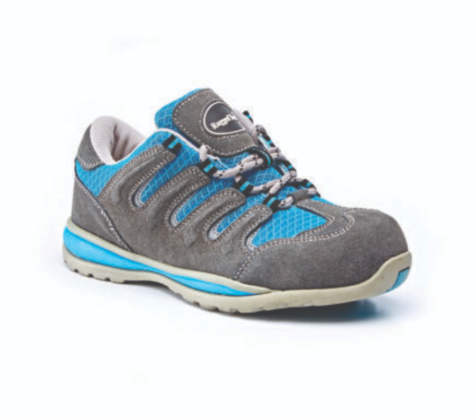 Ladies Suede Nylon Safety Trainer Blue/Grey SB SRC - BN-LT78B