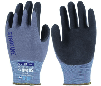picture of Starline SFT Foam Nitrile Glove Grey/Black - STL-STL-1001 - (DISC-W)