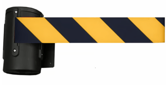 Picture of Way4Now - Wall Mounted Retractable 5m Belt Barrier - Yellow-Black - Box Deal of 25 - [IH-SHU-DP-WM-Y] - (MP)
