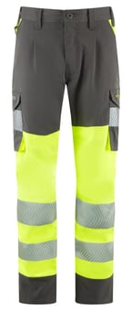 Picture of Leo Winswell EcoViz Women's Lightweight Cargo Trousers - HV Yellow/Grey - Short Leg - LE-CL05-Y/GY-S