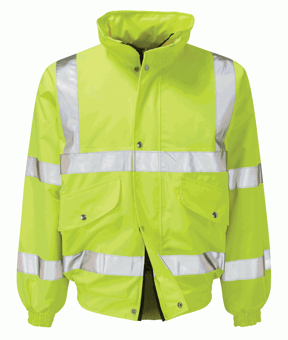 picture of Black Knight Valiant Waterproof Bomber Jacket - Hi Vis Yellow - OB-VALIANT
