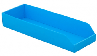 Picture of Correx Plastic Parts Bins - 100h x 200w x 600d mm - Pack Of 25 - Blue - [BDU-P6020B25]