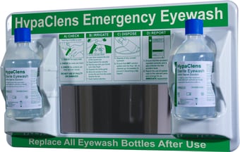 picture of HypaClens Eyewash Station with 2 HypaClens Eyewash Bottles - 2 x 500ml - [SA-E481]