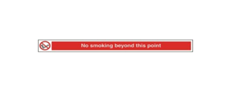 Picture of No Smoking Beyond This Point Sign - 400 X 35Hmm - Rigid Plastic - [AS-PR167-RP]