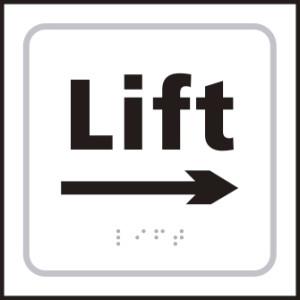 picture of Lift arrow right – Taktyle (150 x 150mm) - SCXO-CI-TK0231BKWH