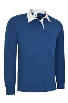picture of Uneek Unisex Classic Rugby Shirt - Royal Blue- UN-UC402-RBL