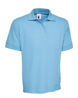 picture of Uneek Premium Poloshirt - Sky Blue - 50% Polyester 50% Cotton - UN-UC102-SBL