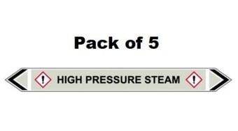 picture of Flow Marker - High Pressure Steam - Grey - Pack of 5 - [CI-13430]