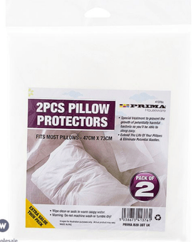 picture of Prima Pillow Protectors 47cm X 73cm - 2 Pack - [PD-41376C]