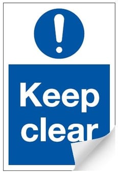 picture of Keep Clear Sign LARGE - 400 x 600Hmm - Self Adhesive Vinyl - [AS-MA16-SAV]