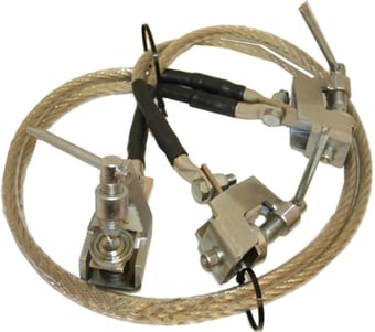 Picture of 3rd Rail Short Circuit Strap - 3 Clamp Conductor Rail - [UP-0091/012196]