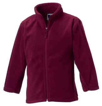 picture of Russell Schoolgear Children's Full Zip Outdoor Fleece - Burgundy Red - BT-8700B-BUR