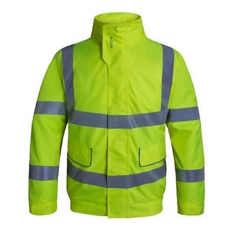 picture of Aqua Yellow Hi-Vis Ripstop Breathable Bomber Jacket - FU-JK526YE