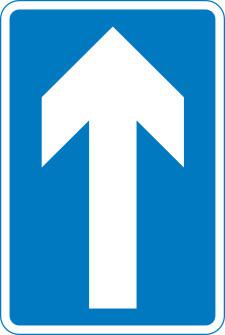 picture of Parking & Site Management - One Way Traffic Sign - Class 1 Ref  BSEN 12899-1 2001 - 300 x 450Hmm - Reflective - 3mm Aluminium - [AS-TR111-ALU]