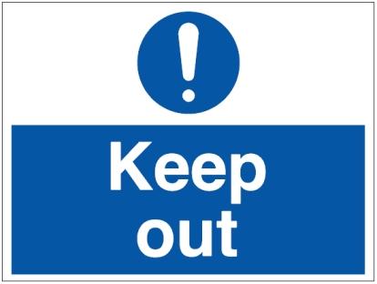 picture of Keep Out Sign - 600 x 450Hmm - Rigid Plastic - [AS-MA118-RP]