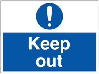 Picture of Keep Out Sign - 600 x 450Hmm - Rigid Plastic - [AS-MA118-RP]