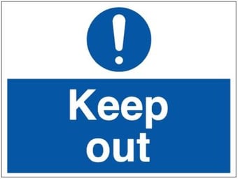 Picture of Keep Out Sign - 600 x 450Hmm - Rigid Plastic - [AS-MA118-RP]