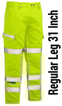 picture of Pulsar Yellow Hi-Vis Combat Trouser - Regular Leg 31" - PR-P346-RL
