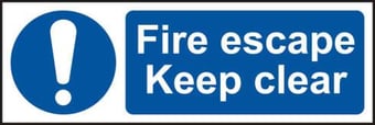 Picture of Spectrum Fire escape Keep clear - RPVC 300 x 100mm - SCXO-CI-11305