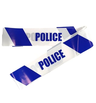 picture of Police Tape Blue-White - 75mm x 250 meters - [IH-007462] - (DISC-W)