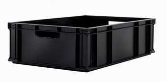 picture of BiGDUG Essentials Recycled Euro Stacking Box - 170h x 400w x 600d mm - 40L - Black - [BDU-BDEC1746RBK]