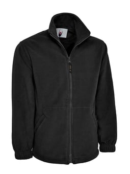 picture of Uneek Premium Full Zip Micro Black Fleece Jacket - UN-UC601-BLK