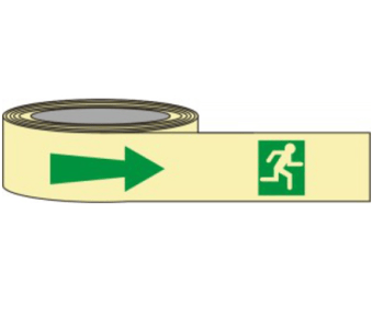 picture of Spectrum 40mm x 10m Man Arrow Right Photoluminescent Tape – SCXO-CI-13017